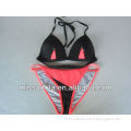 Sexy Fluo Pink and Black two pieces swimwear /Bikini